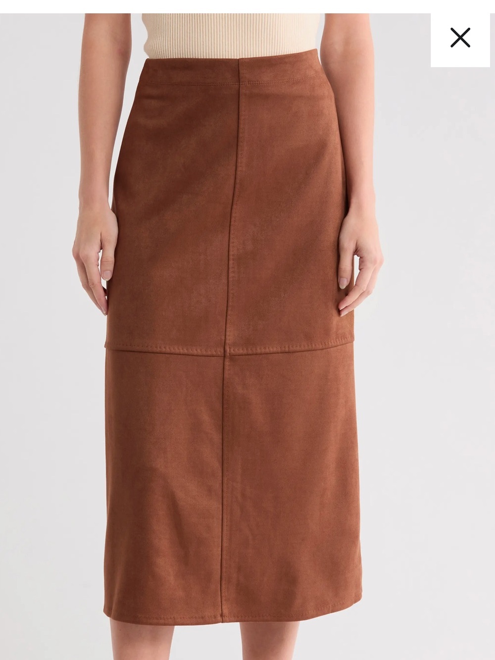 Vintage suede skirt Midi Pencil Skirt - Classic Women's Skirt